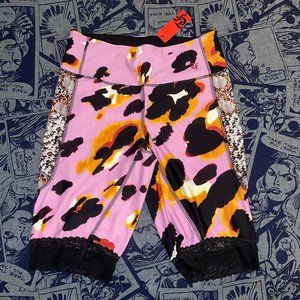Twin Fantasy Leopard Print Spandex Bike Shorts